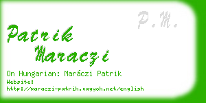 patrik maraczi business card