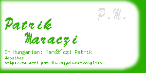 patrik maraczi business card